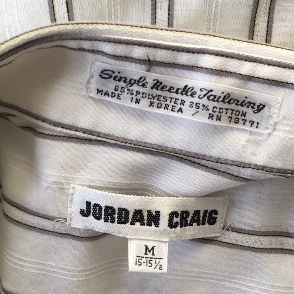 Single Needle Tailoring Striped Button Down Shirt - image 3